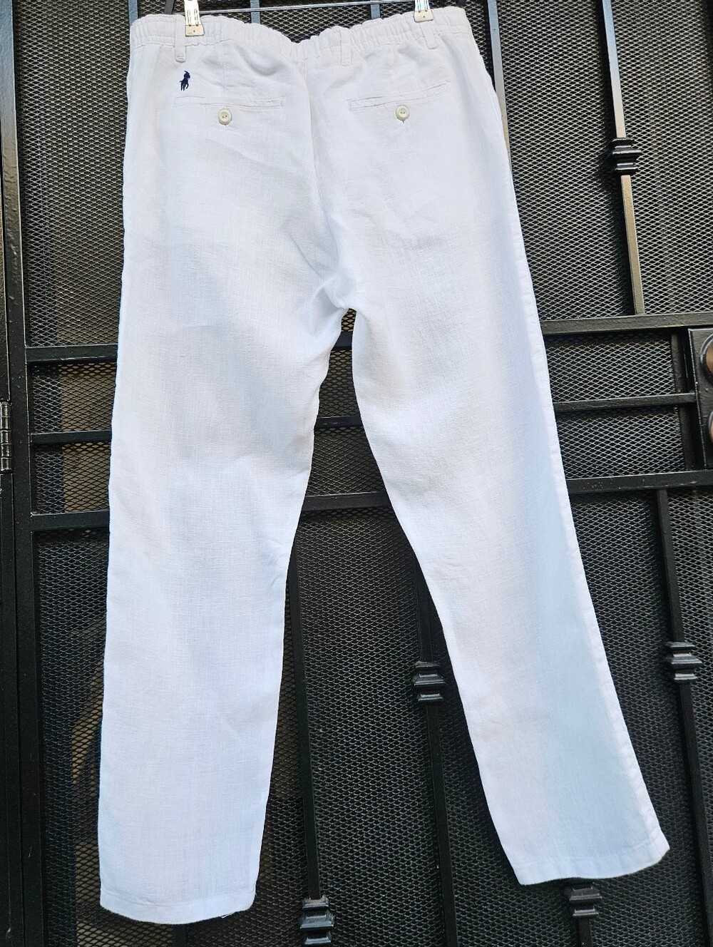 Polo Ralph Lauren Pants White Drawstring Tapered Men Size W33 L34 (Fits Like 29) - Picture 4 of 16